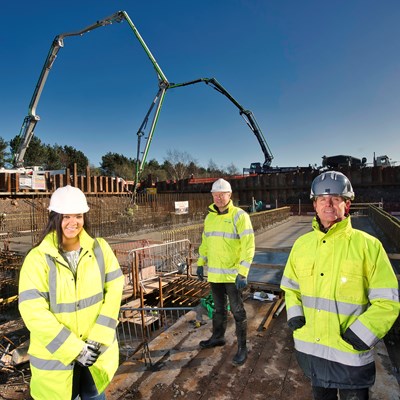 Mcadam, NI Water, Dwam Oversee First Concrete Pour Which Started At 3Am